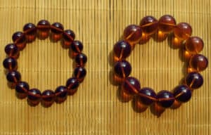 Beeswax Single Circle Men's And Women's Blue Amber Bracelet