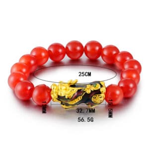Natural red agate color-changing brave bracelet