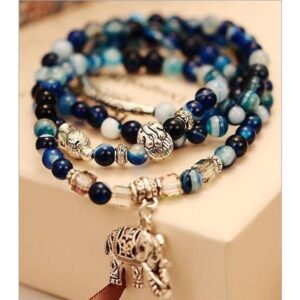 Blue Agate Natural Crystal Ladies Fashion Bracelet