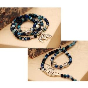Blue Agate Natural Crystal Ladies Fashion Bracelet