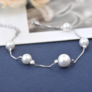 925 sterling silver pearl bracelet female beaded jewelry