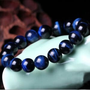 Natural Lapis Lazuli And Blue Tiger Eye Bracelet