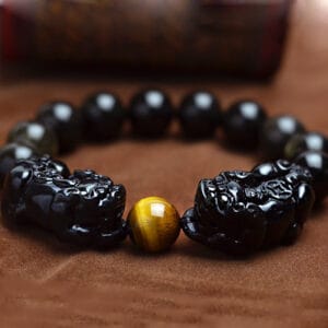 Natural Obsidian Gold Obsidian Bracelet