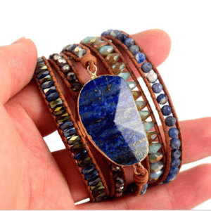 Cross-border Hot Style Natural Lapis Lazuli Leather Woven Creative Multi-layer Wrapped Bracelet Women's Jewelry Wholesale