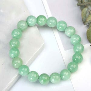 Burmese Green Jade Bracelet White Jade Color Optimization