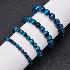 New Products Hot Sale Premium Natural Stone Sky Blue Tiger Eye Bracelet