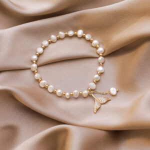 Simple And Sweet Round Bead Bracelet Female Niche Freshwater Pearl Bracelet