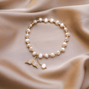 Simple And Sweet Round Bead Bracelet Female Niche Freshwater Pearl Bracelet