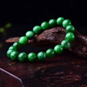 Dry green iron dragon jade bracelet