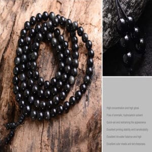 Natural crystal Obsidian rainbow Eye Beads Bracelet