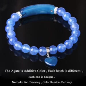 Dyed agate beads bracelet