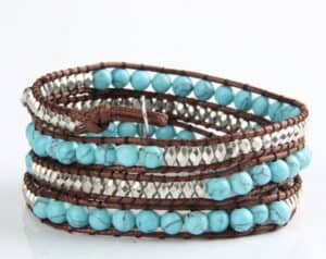 Handmade Blue Howlite Bead Layered Bracelet