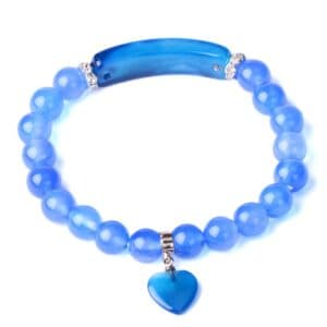 Dyed agate beads bracelet