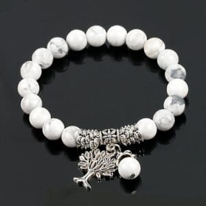 Frosted White Turquoise Bead Bracelet
