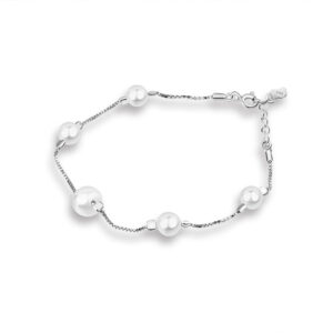 925 sterling silver pearl bracelet female beaded jewelry