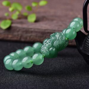 Natural Tangling green Jade Brave Bracelet