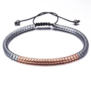 Wave beads hematite personality bracelet