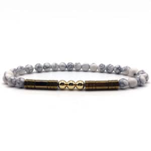 new classic strand bracelet men fashion handmade 6mm tiger eye stone hematite beaded bracelet for men jewelry gift