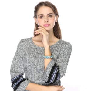 Turquoise Beaded Traveler Bright Diamond Bracelet Women's