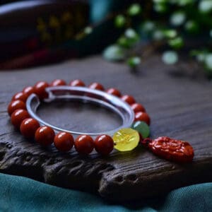 Women's red agate bracelet