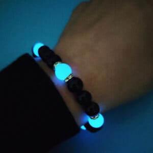 Black Onyx Beaded Bracelet Natural Simple Luminous