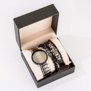 Gift Bracelet Set Steel Band Quartz Watch
