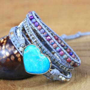 Turquoise Hand-woven Multilayer Leather Bracelet