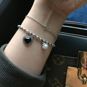 Love Pearl 925 Silver Bead Bracelet